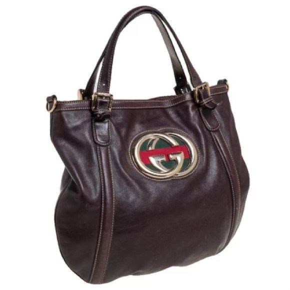 LARGE GUCCI HOBO CROSSBODY LEATHER BAG - Picture 2 of 16